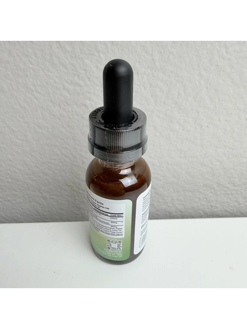 LUV Health Neuro Drops Peach Nectar Lion’s Mane Curcumin 1 fl oz 30mL